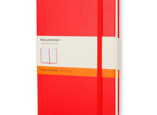 Блокнот Moleskine Classic Pocket A6 96 листов красный в линейку на сшивке (90x140 мм)